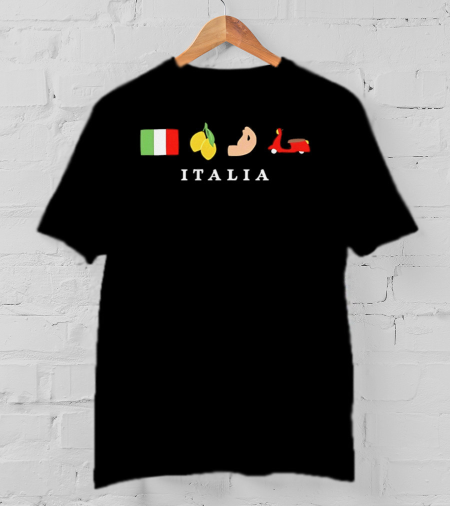 Italia Flag Lemons Bicep Vespa T-Shirt