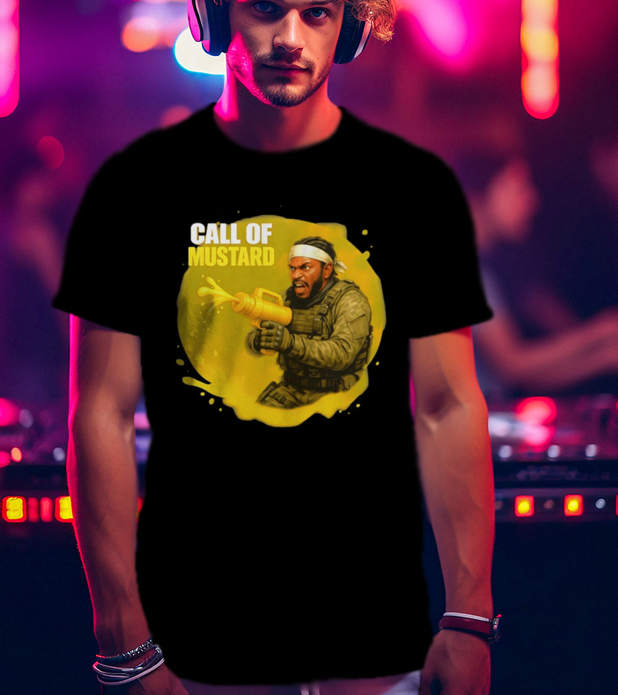 Call Of Mustard Diddy Funny Parody Combat Splash T-Shirt
