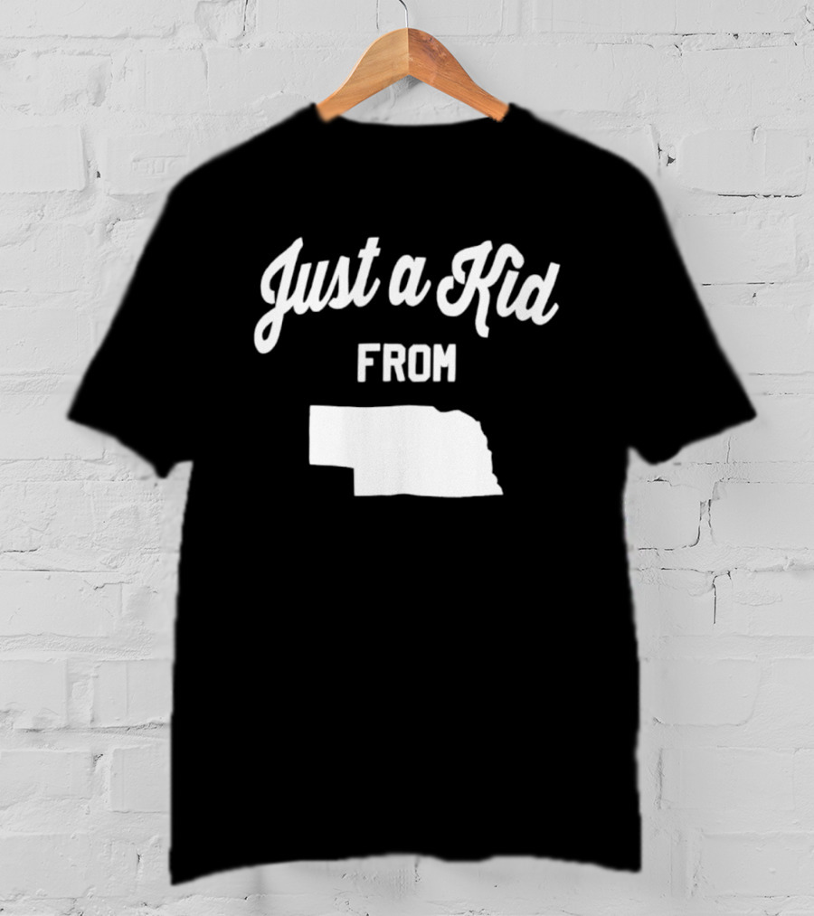 Just A Kid From Nebraska Map T-Shirt