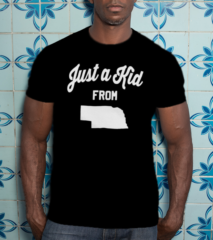 Just A Kid From Nebraska Map T-Shirt