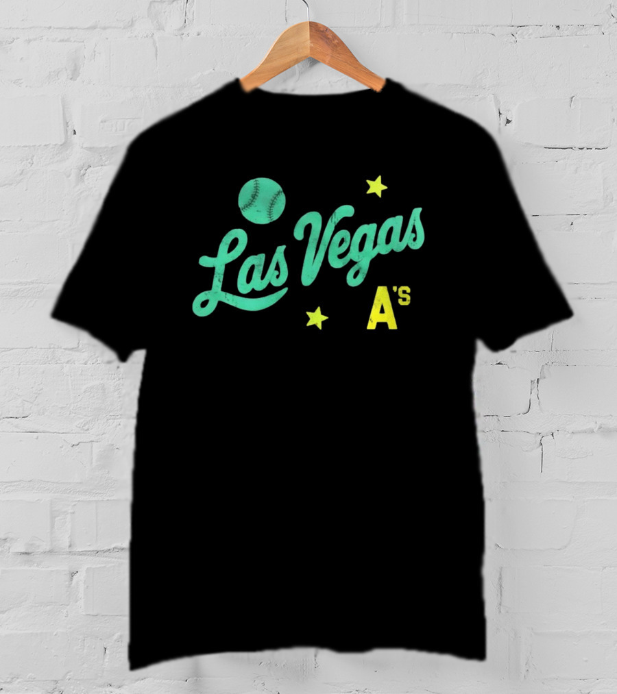 Las Vegas A's Baseball Script Stars T-Shirt