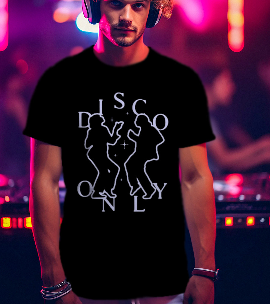 Disco Only Dancing 70s Nightclub Silhouette Retro Vibes T-Shirt