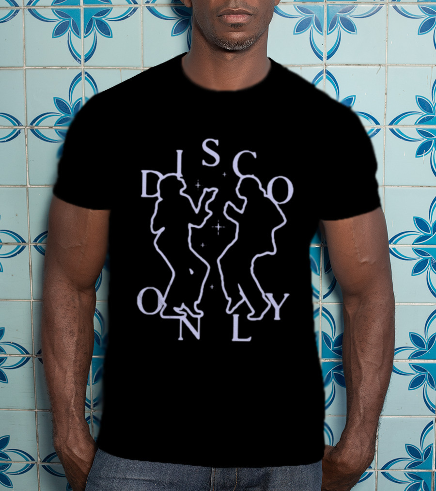Disco Only Dancing 70s Nightclub Silhouette Retro Vibes T-Shirt