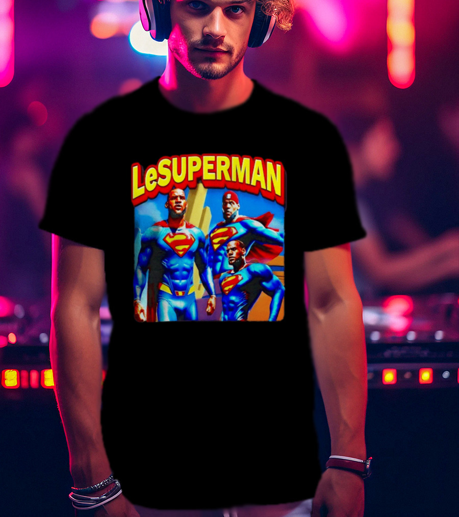 LeBron James LeSuperman Philadelphia 76ers Superhero T-Shirt