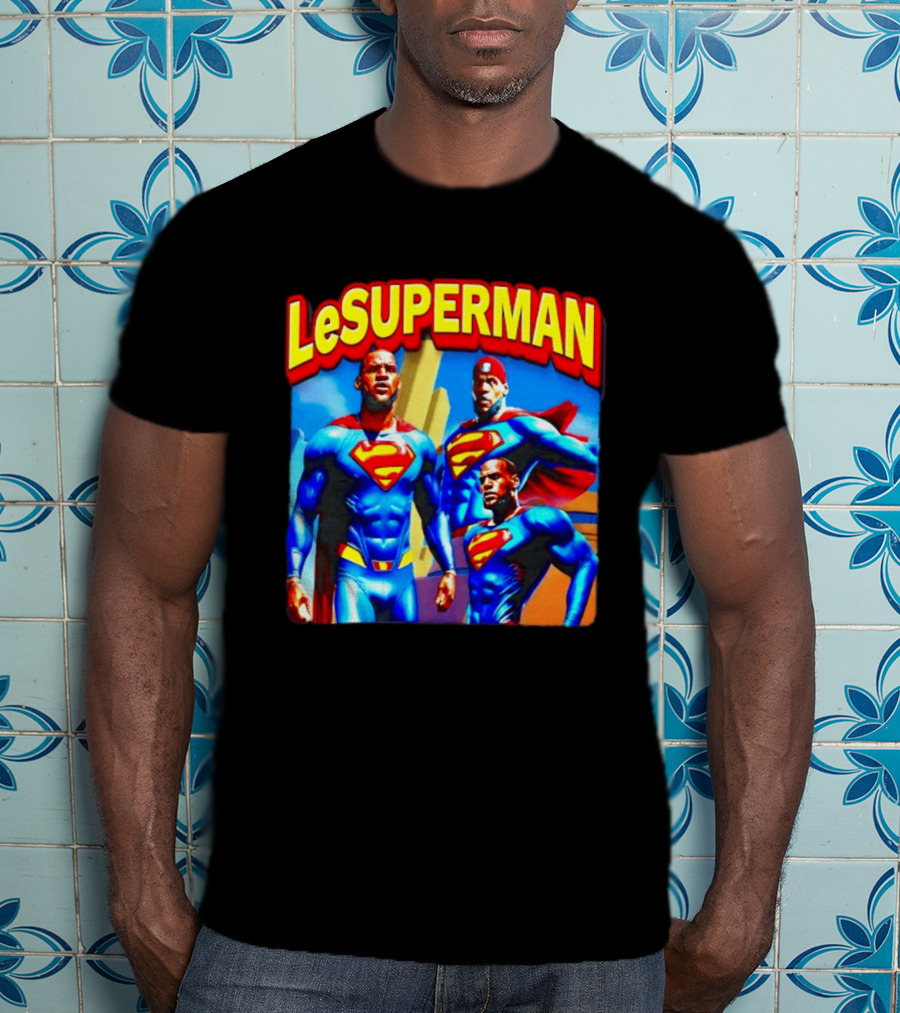 LeBron James LeSuperman Philadelphia 76ers Superhero T-Shirt