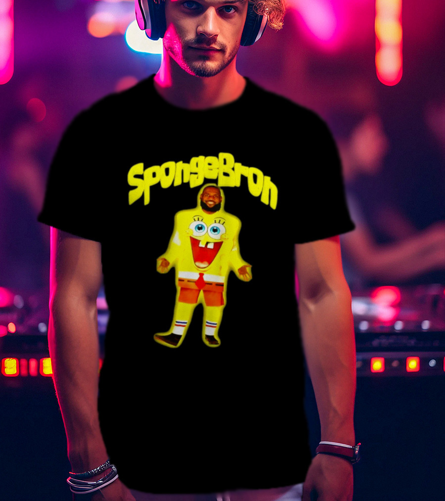 SpongeBron LeBron James Los Angeles Lakers T-Shirt