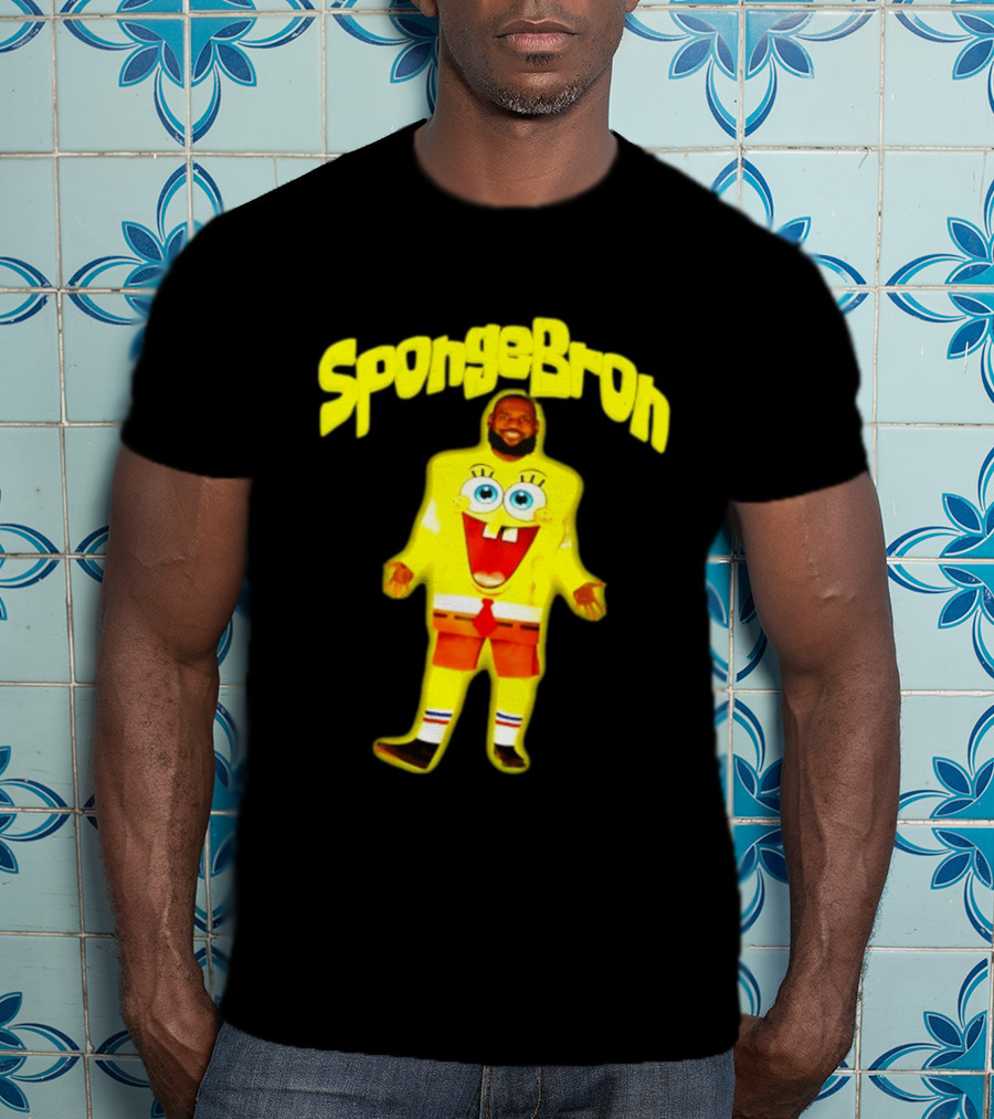 SpongeBron LeBron James Los Angeles Lakers T-Shirt