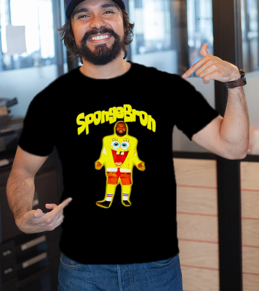SpongeBron LeBron James Los Angeles Lakers T-Shirt