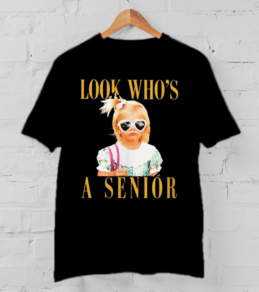Look Who's A Senior Heart Sunglasses Little Girl Senior Graduation T-Shirt