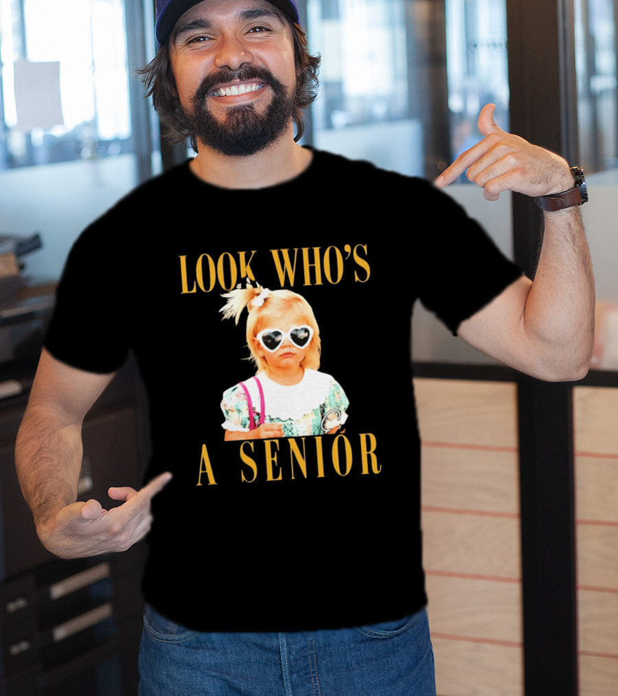 Look Who's A Senior Heart Sunglasses Little Girl Senior Graduation T-Shirt