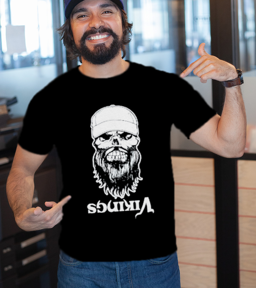Luke Combs Vikings Tour Skull Beard Hat T-Shirt