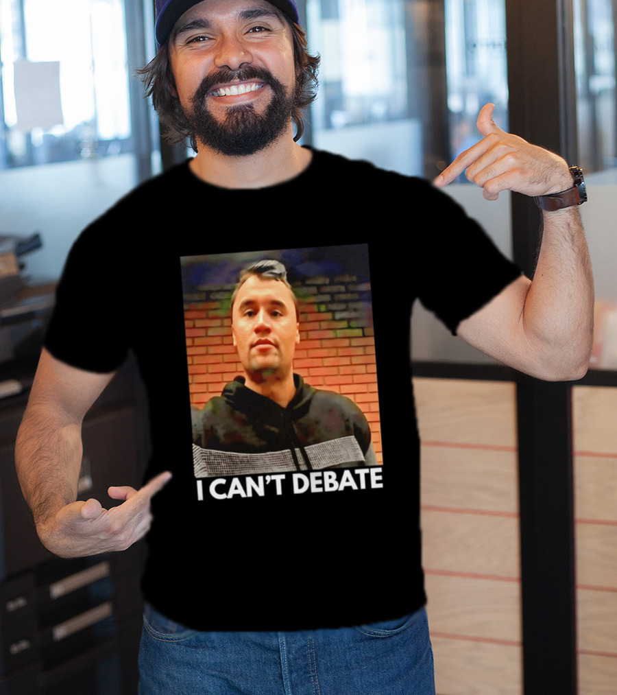 I Can't Debate Iconic Reference X George Floyd Charlie Kirk T-Shirt