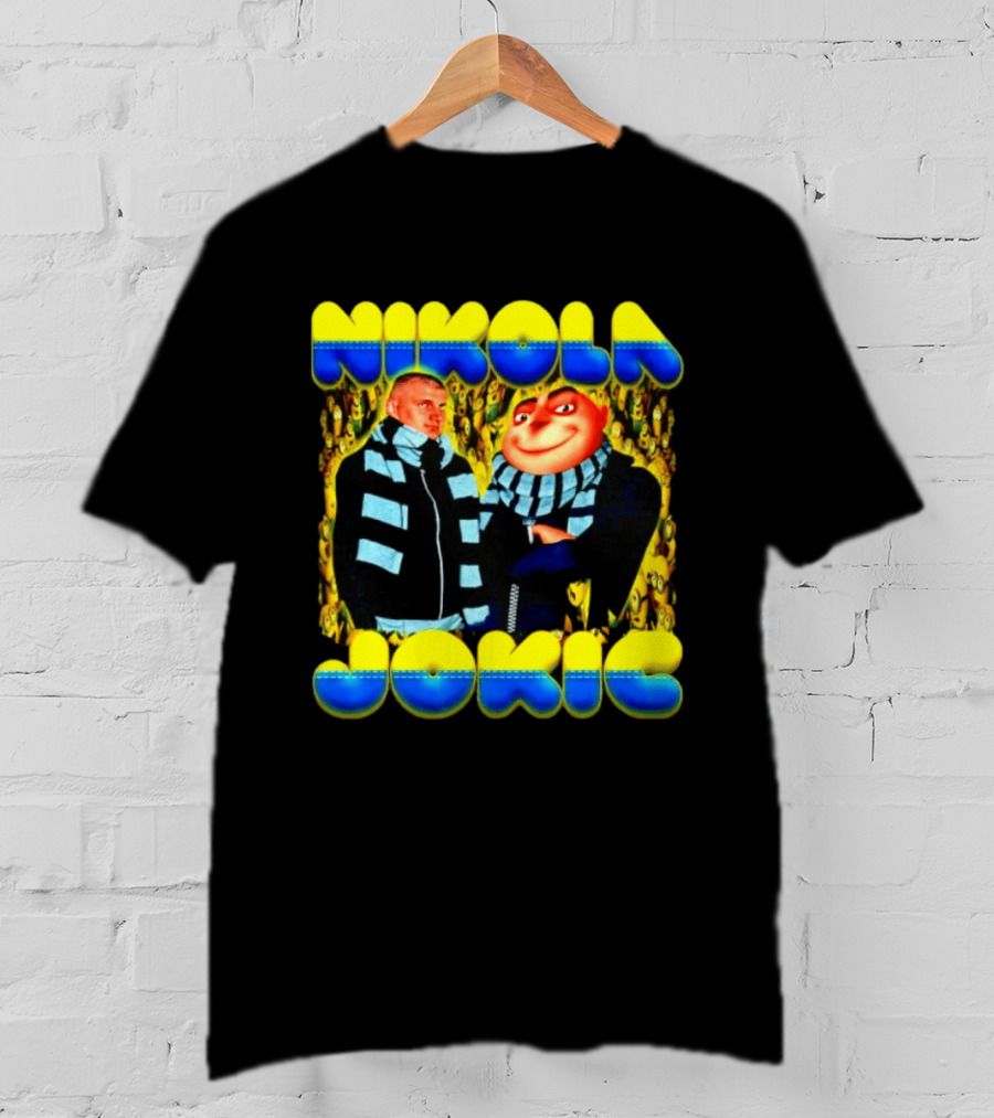 Nikola Jokic Denver Nuggets Gru Minions Scarf T-Shirt