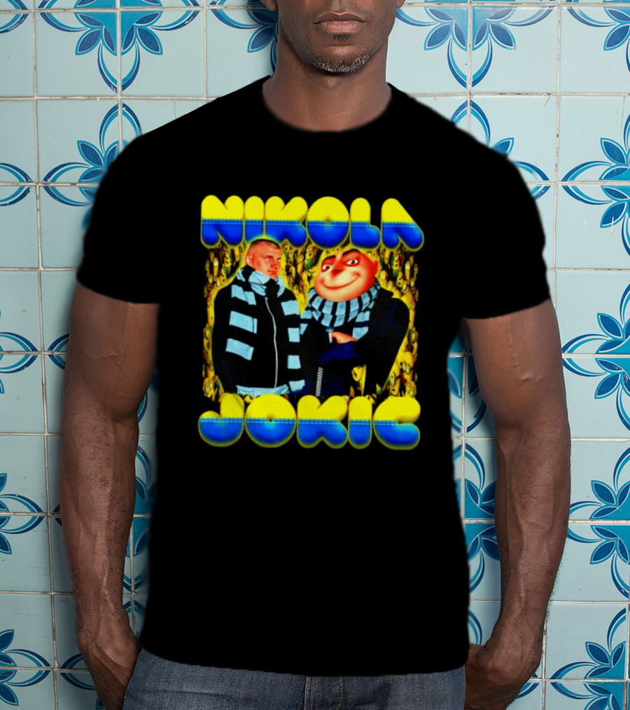 Nikola Jokic Denver Nuggets Gru Minions Scarf T-Shirt