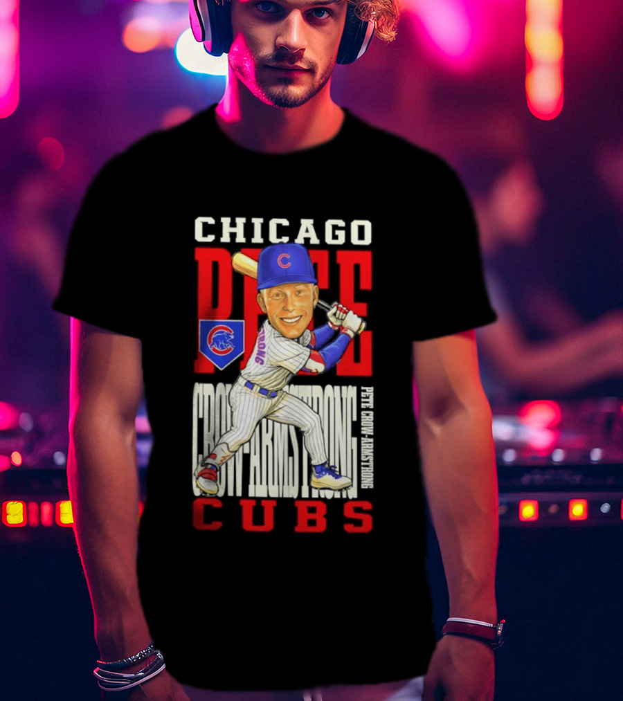 Chicago Pete Cubs Baseball Caricature Clash T-Shirt