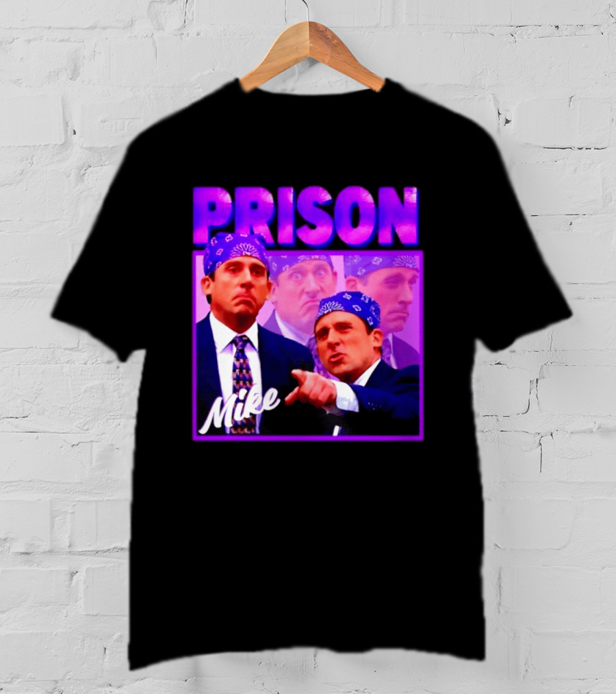 Prison Mike The Office Steve Carell Michael Scott Bandana Suit T-Shirt