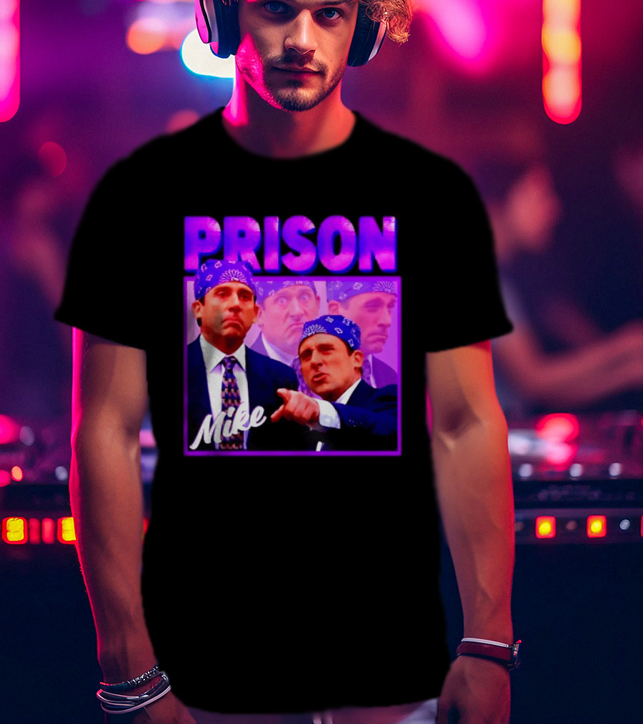 Prison Mike The Office Steve Carell Michael Scott Bandana Suit T-Shirt