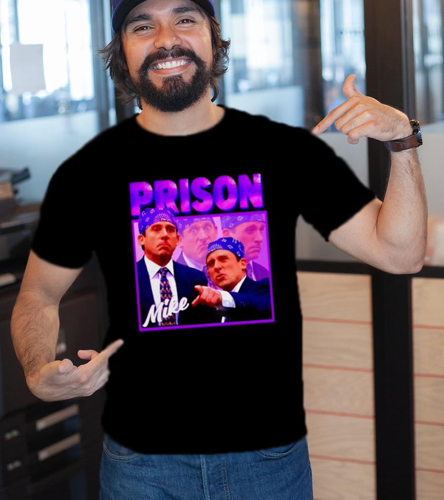 Prison Mike The Office Steve Carell Michael Scott Bandana Suit T-Shirt