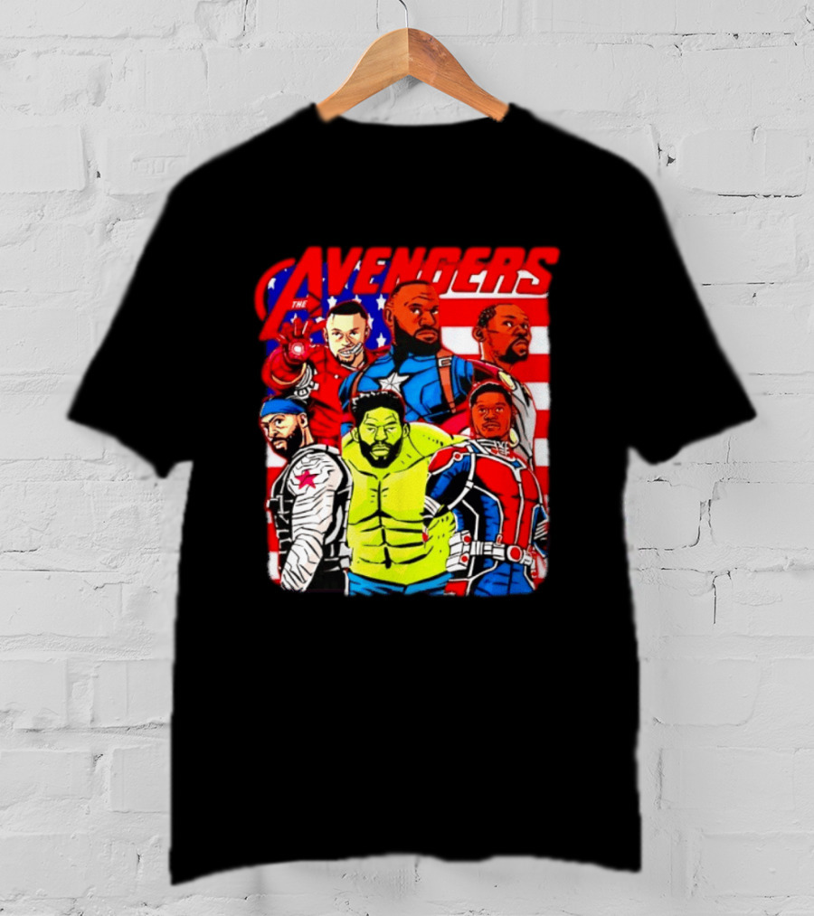 Avengers Basketball Superstars LeBron James Stephen Curry Kevin Durant Anthony Davis Hulk Ant Man T-Shirt
