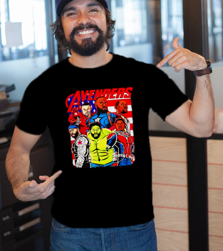 Avengers Basketball Superstars LeBron James Stephen Curry Kevin Durant Anthony Davis Hulk Ant Man T-Shirt