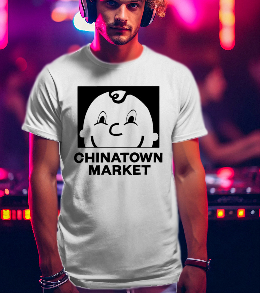 Chinatown Market Smiley Face Retro Cartoon T-Shirt