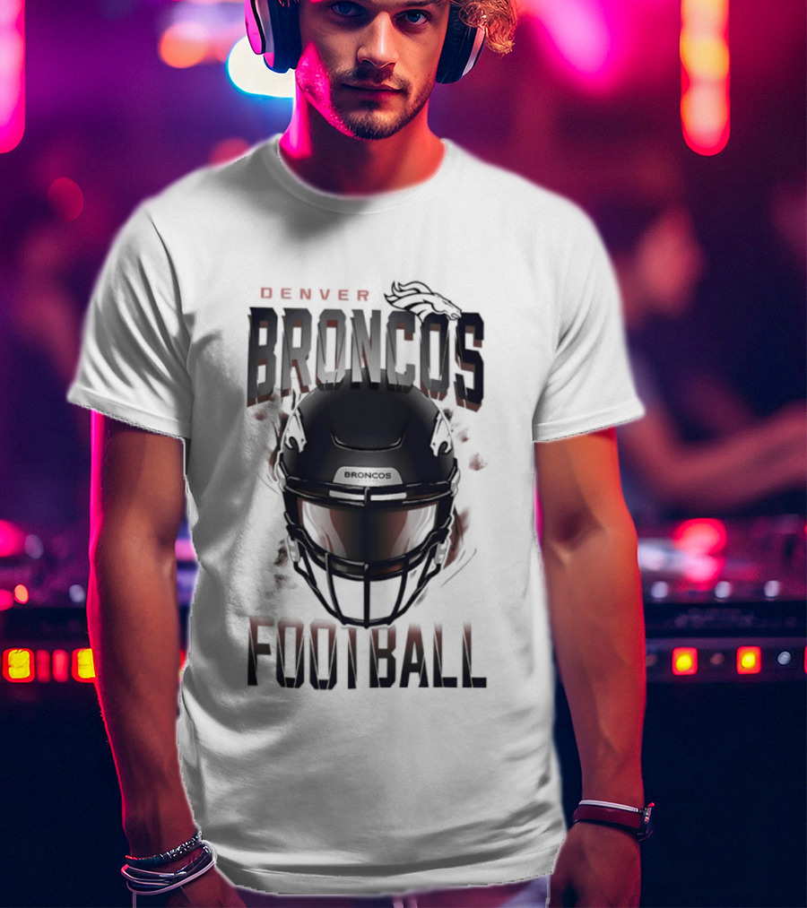 Denver Broncos Football Helmet 2026 Season Broncos Football T-Shirt