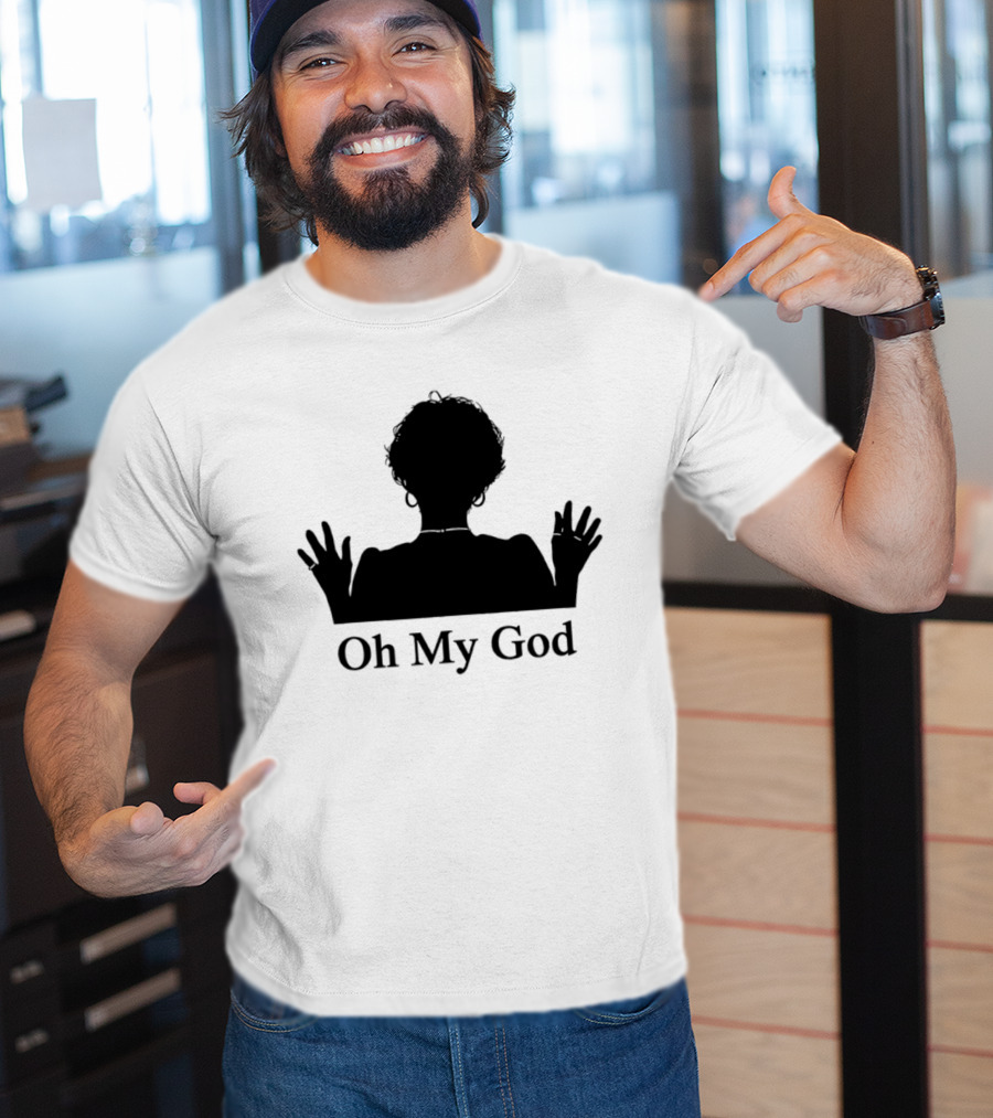 Oh My God Silhouette Hands Up Expression T-Shirt