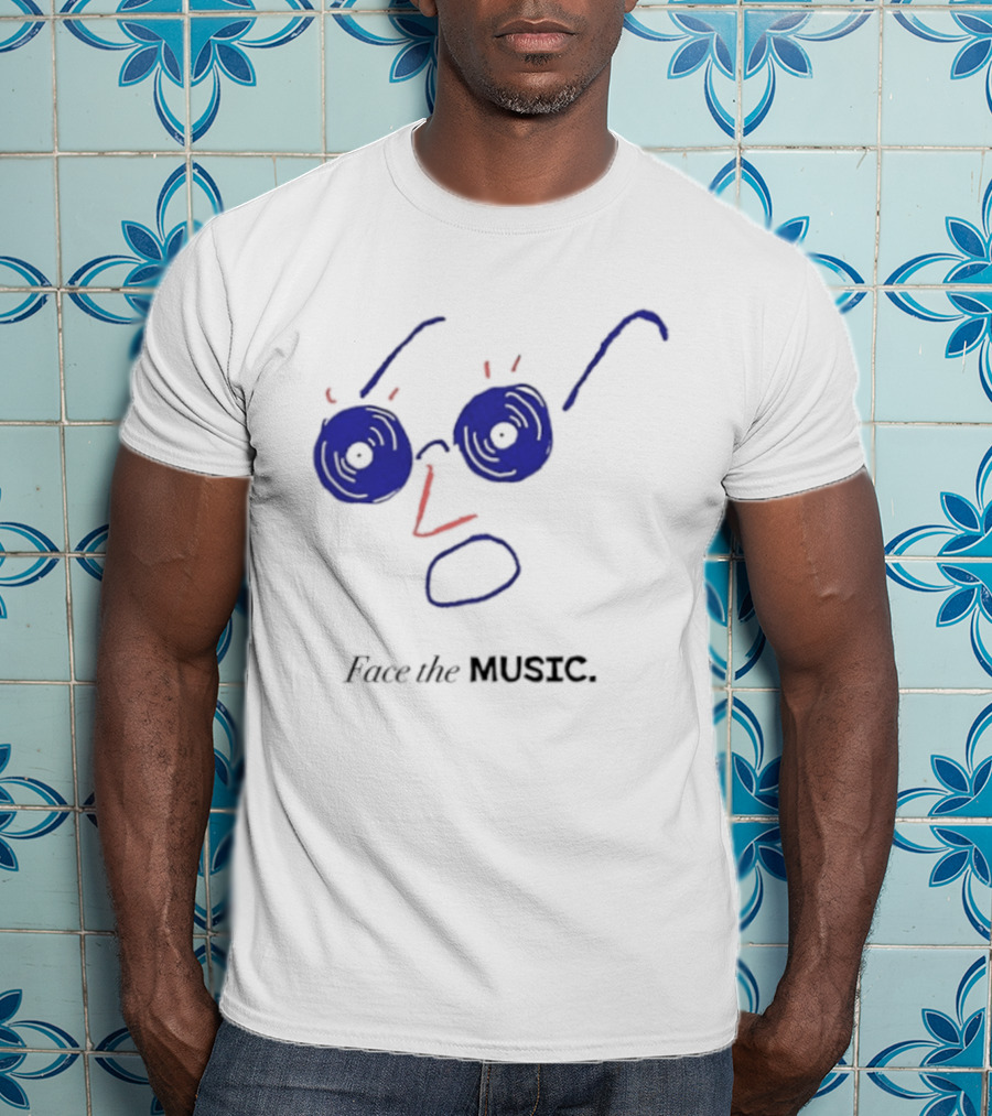 Face The Music Vinyl Record Audiophile Minimalist T-Shirt