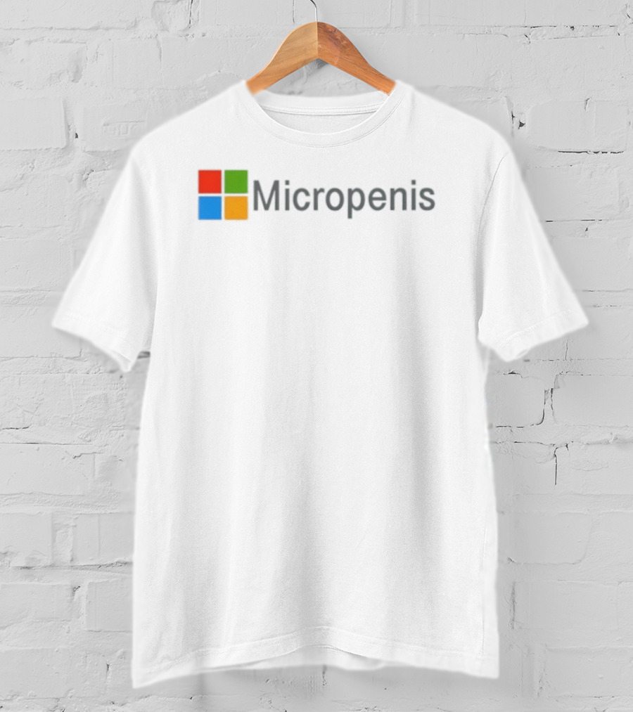 Micropenis Text With Microsoft T-Shirt