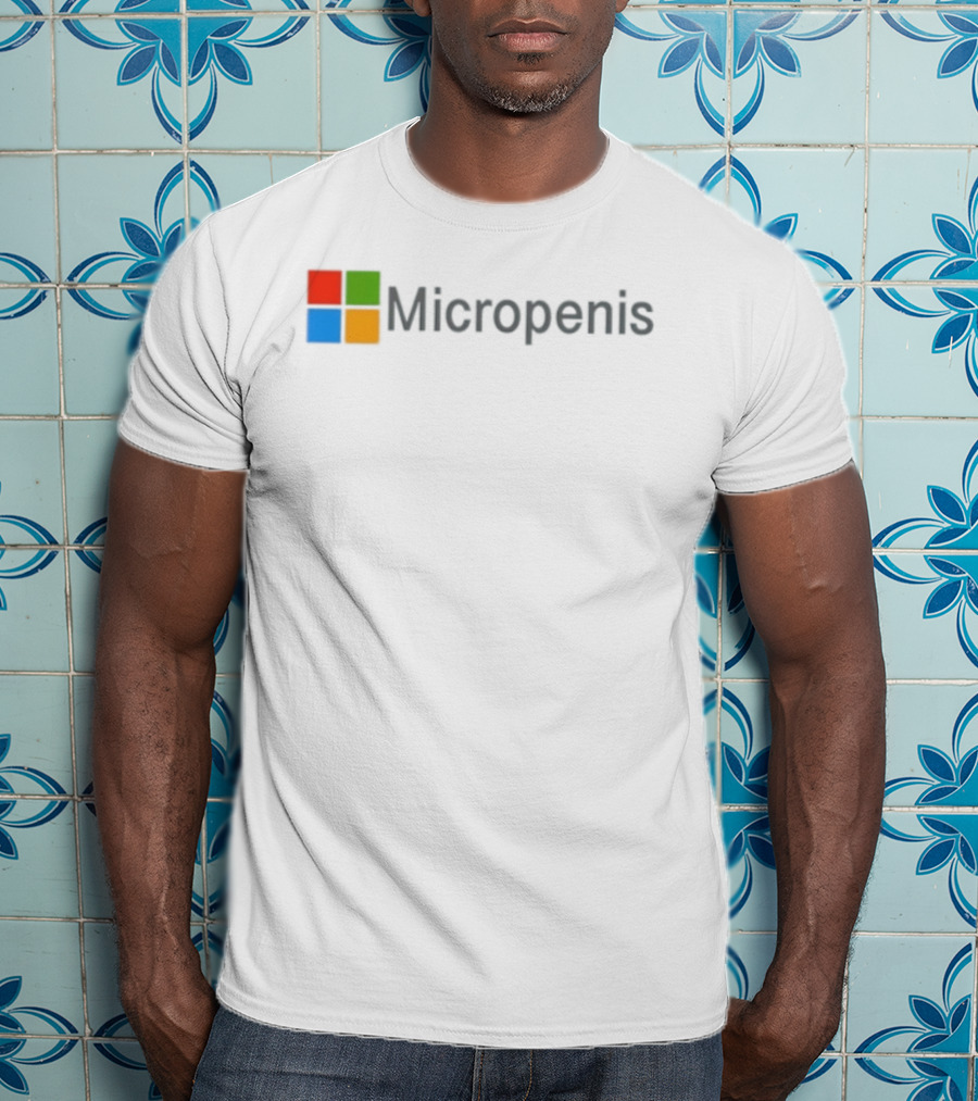 Micropenis Text With Microsoft T-Shirt
