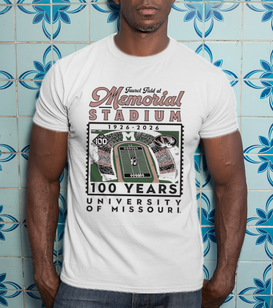 Faurot Field At Memorial Stadium 100 Years 1926 2026 University Of Missouri T-Shirt