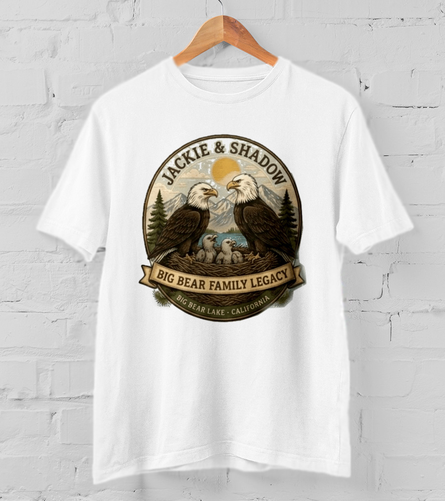 Jackie & Shadow Big Bear Family Legacy Big Bear Lake California Bald Eagles T-Shirt