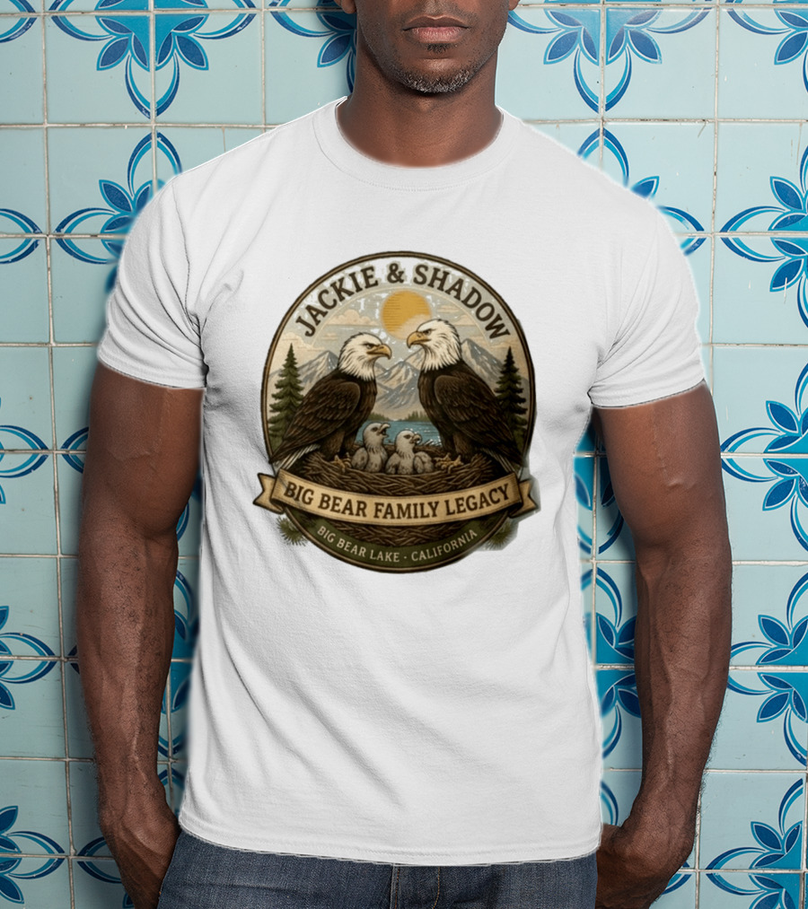 Jackie & Shadow Big Bear Family Legacy Big Bear Lake California Bald Eagles T-Shirt