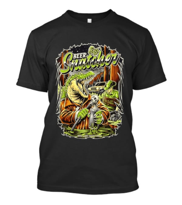 Beer Snatcher Alligator One Last Good Beer Hunter Scene T-Shirt