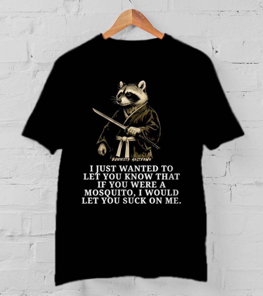 Burrito Meltdown Raccoon Samurai Mosquito T-Shirt