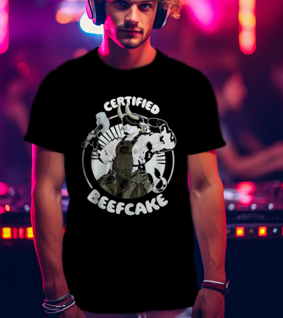 Certified Beefcake Muscular Bull Blacksmith T-Shirt