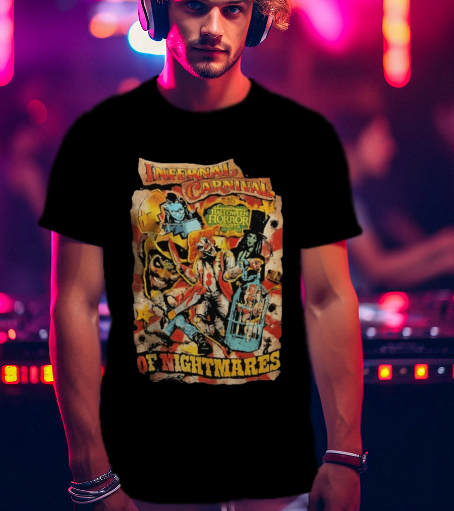 Infernal Carnival Halloween Horror Nights Of Nightmares 2026 T-Shirt