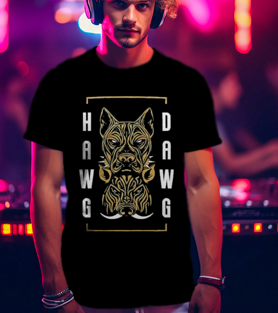 Hawg Dawg Pitbull Boar Two Faced Canine T-Shirt