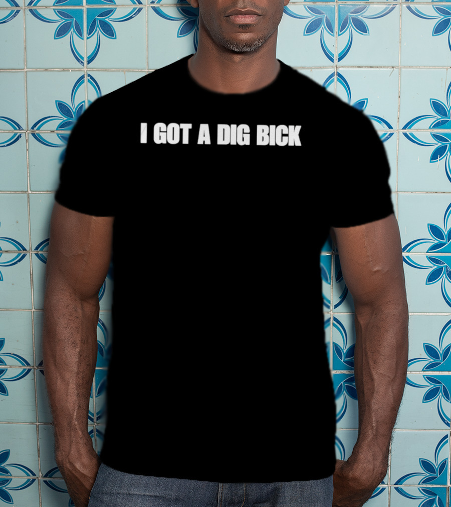 I Got A Dig Bick Funny Optical Illusion Text Optical Trick T-Shirt