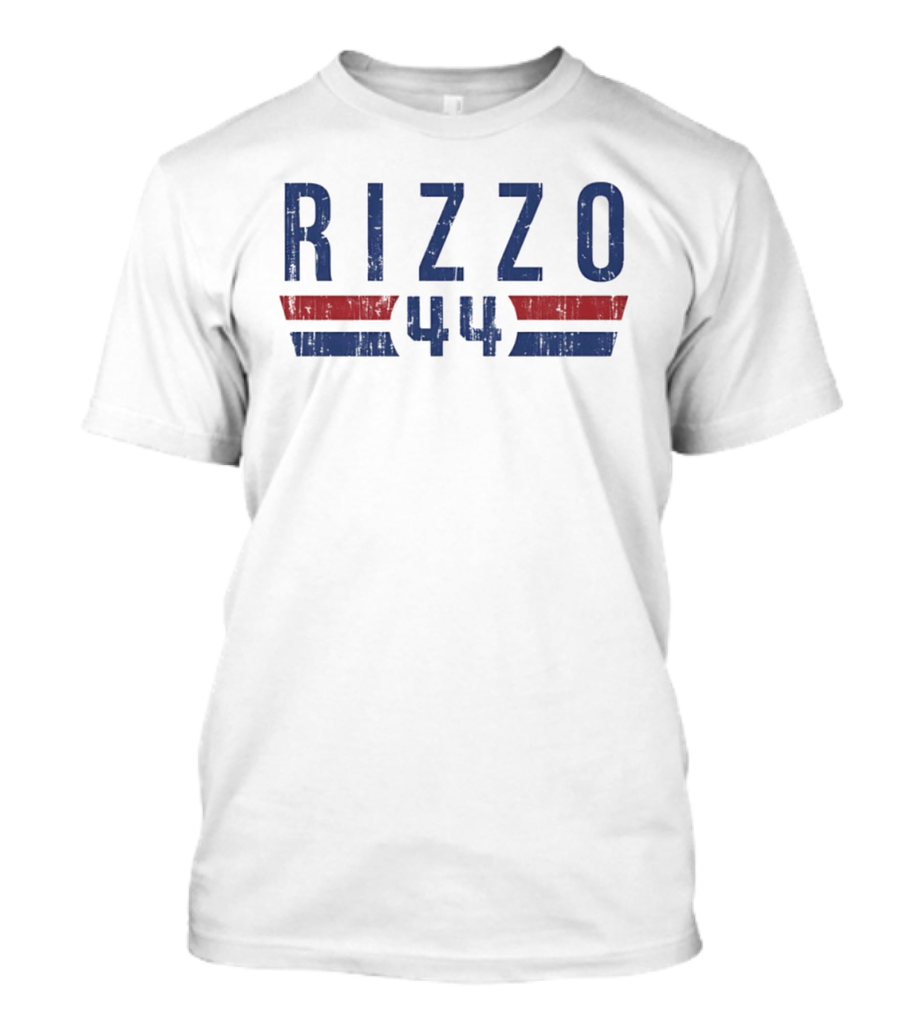 Anthony Rizzo 44 Chicago Cubs MLB 2026 Name And Number Blue Red T-Shirt