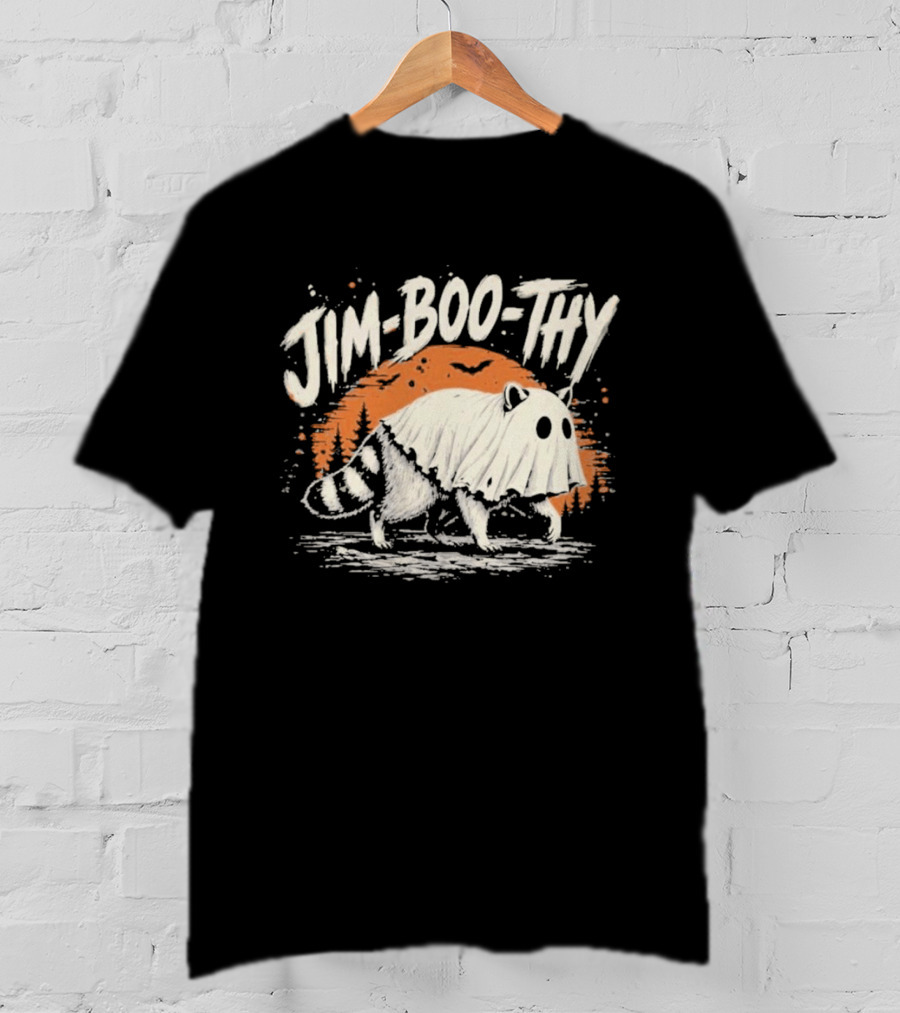 Jim Boo Thy Halloween Raccoon Ghost Costume T-Shirt