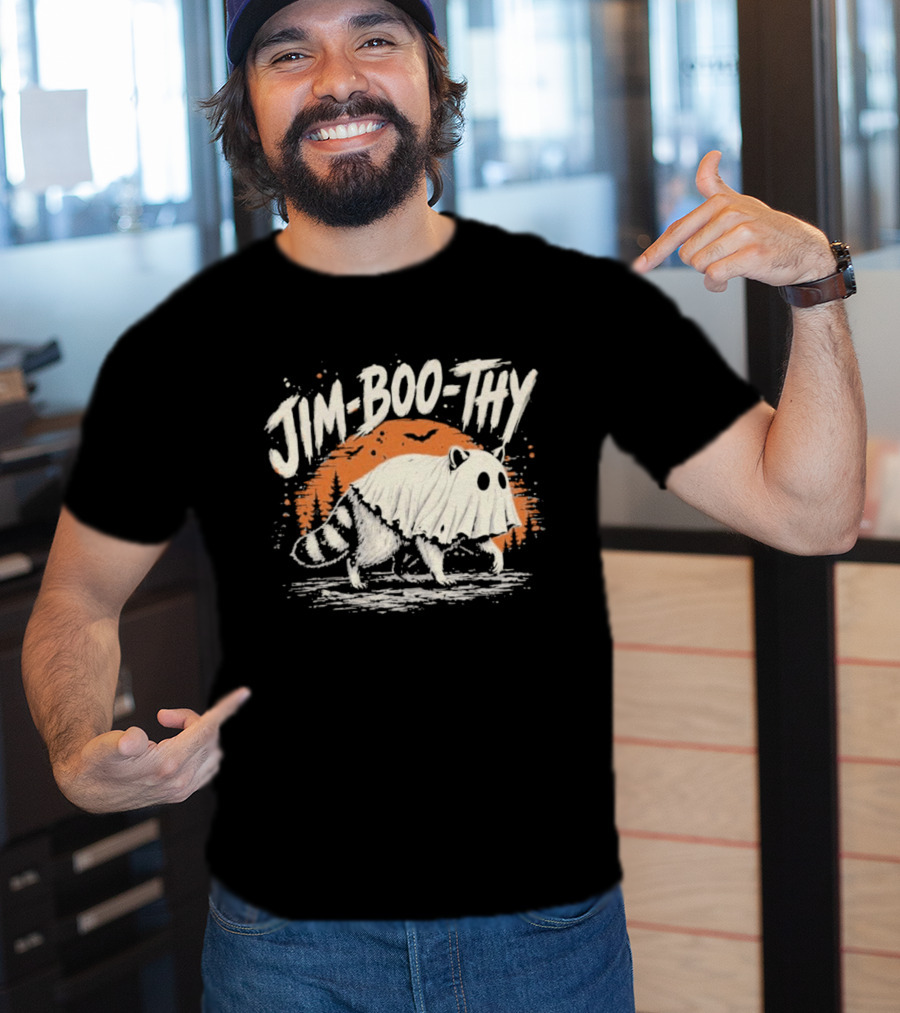 Jim Boo Thy Halloween Raccoon Ghost Costume T-Shirt