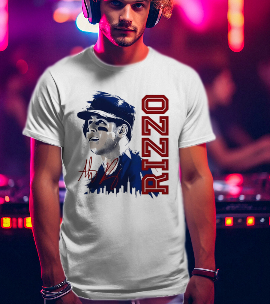 Anthony Rizzo Cubs Splatter Illustration Rizzo T-Shirt