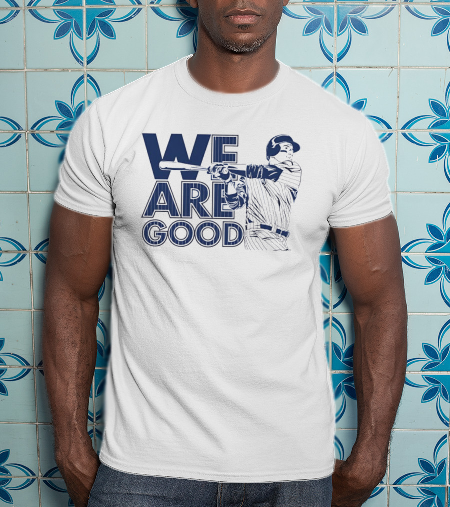 We Are Good Anthony Rizzo Chicago Cubs Slugger Swing T-Shirt