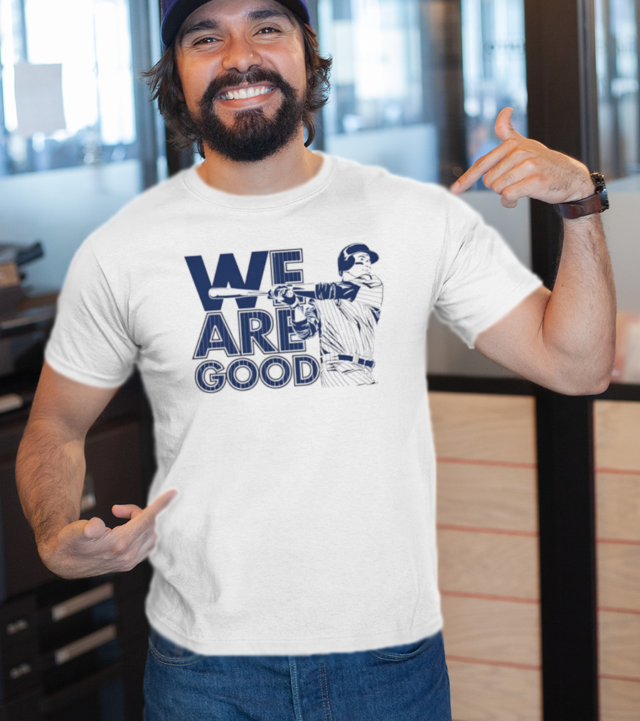 We Are Good Anthony Rizzo Chicago Cubs Slugger Swing T-Shirt