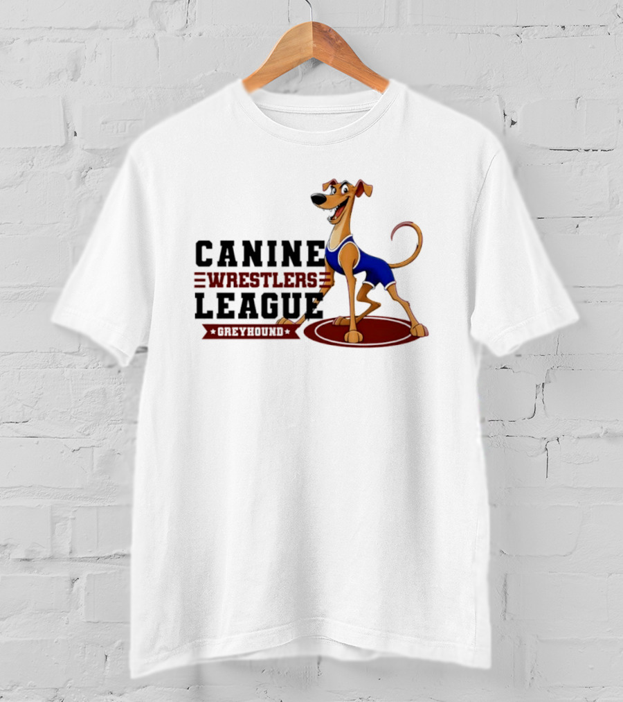Canine Wrestlers League Greyhound T-Shirt