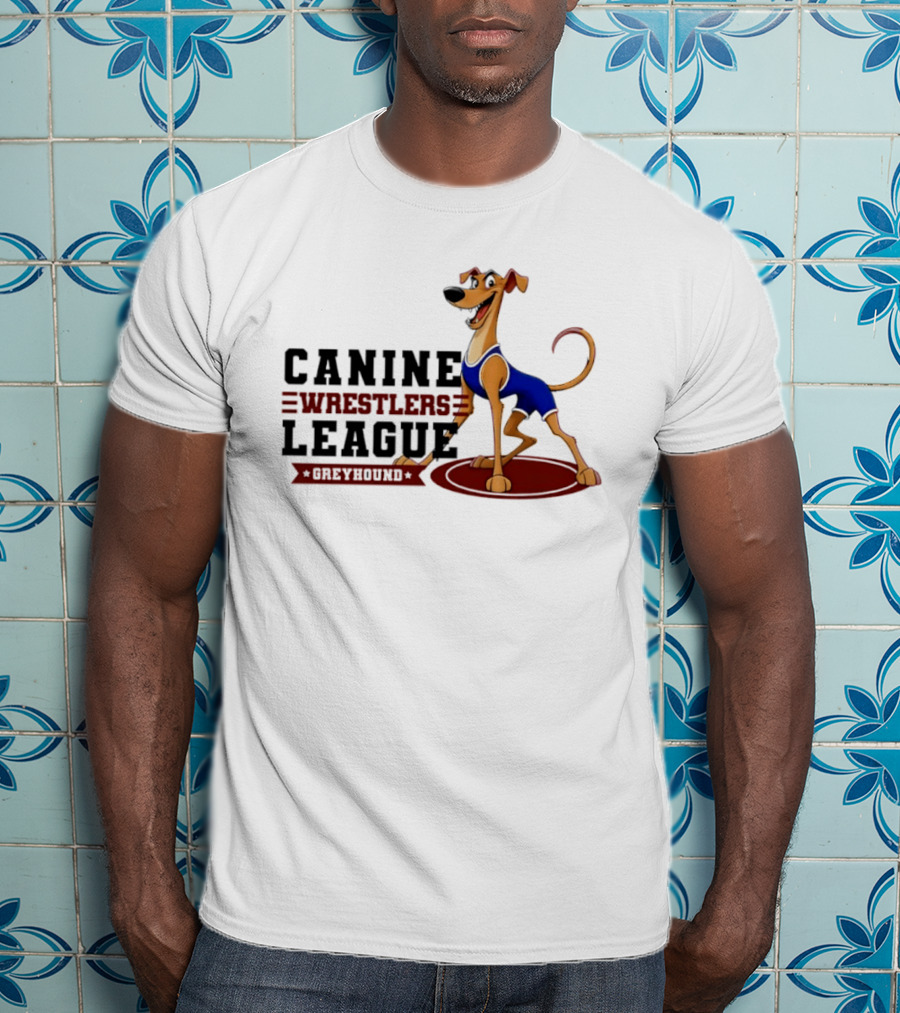 Canine Wrestlers League Greyhound T-Shirt
