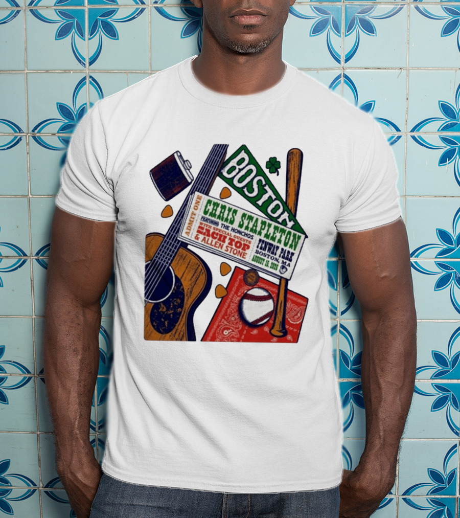 Chris Stapleton Live At Fenway Park Boston August 15 2026 Featuring The Honchos Zach Top Allen Stone T-Shirt
