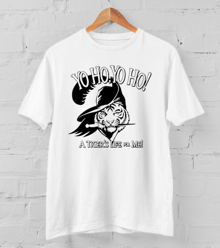 Yo Ho Yo Ho A Tiger's Life For Me Cincinnati Bengals Tiger Pirate T-Shirt