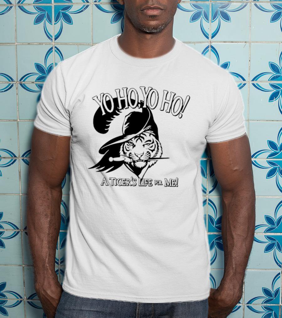 Yo Ho Yo Ho A Tiger's Life For Me Cincinnati Bengals Tiger Pirate T-Shirt
